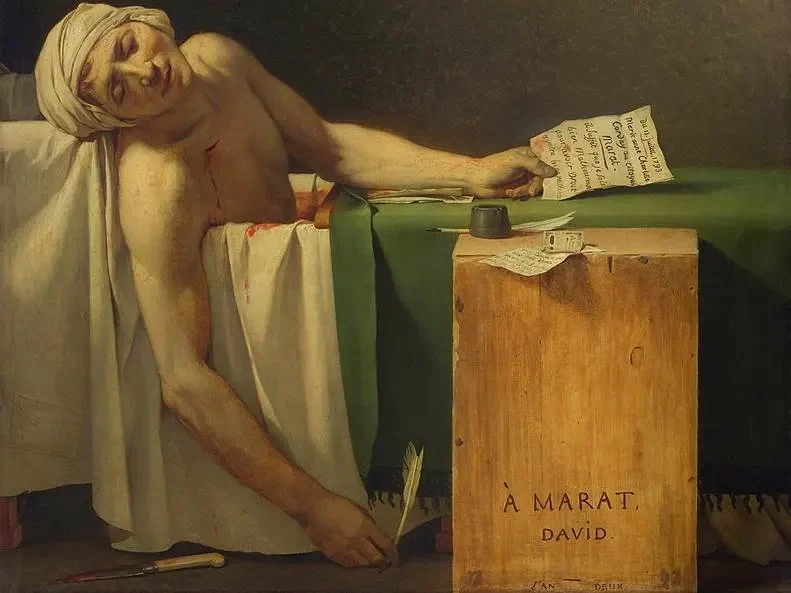 Klasicizam -Smrt Marata (1793) Žaka-Luja Davida.
Luvr, Pariz.